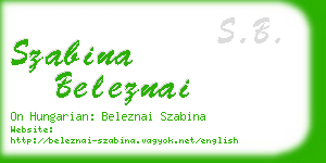 szabina beleznai business card